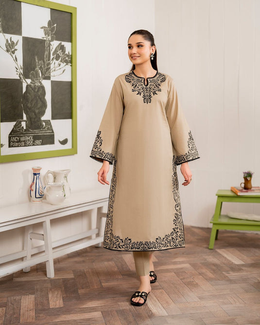 Anmol Screen Print Stitched 3 Pc Suit